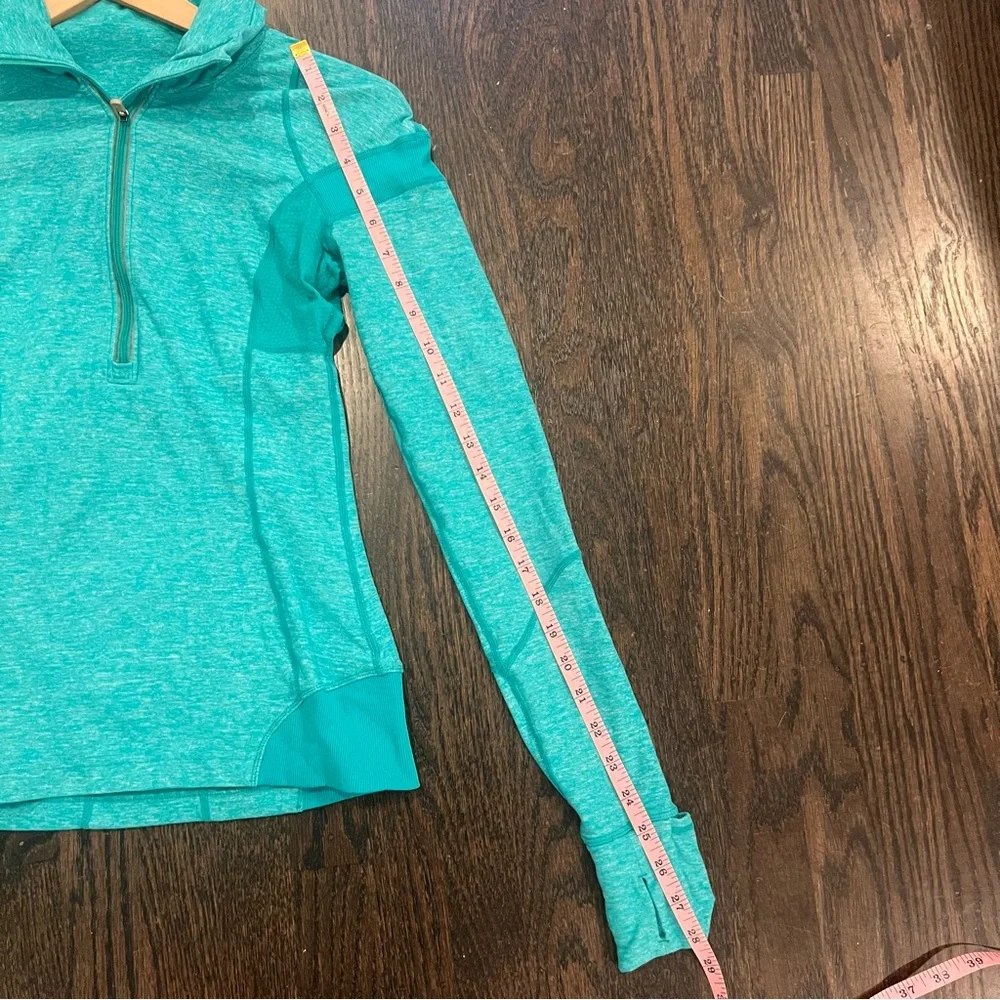 Lululemon Swifty Tech Half-Zip Teal Long Sleeve Top Size 4